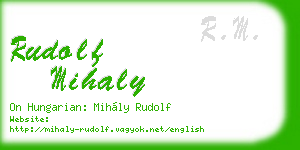 rudolf mihaly business card